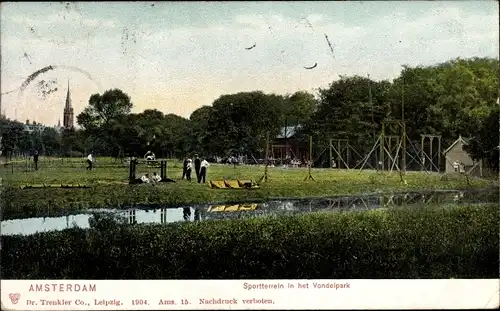 Ak Amsterdam Nordholland Niederlande, Sportterrein in het Vondelpark