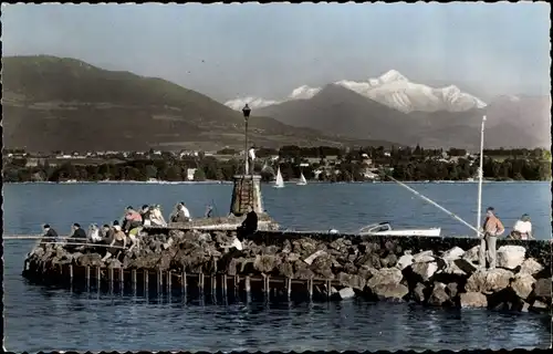 Ak Versoix Kanton Genf, Le Port, Le Mont Blanc