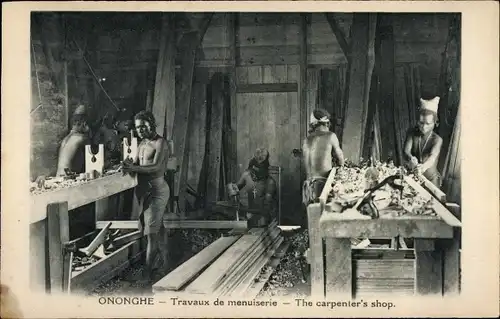 Ak Ononghe Papua Neuguinea, Travaux de menuiserie