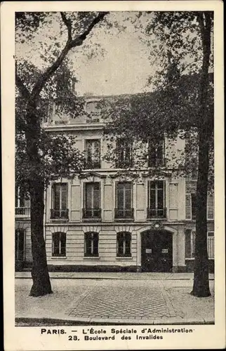Ak Paris VII., L'École Spéciale d'Administration, Boulevard des Invalides 28