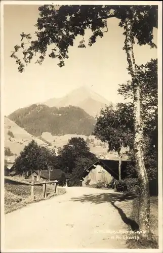 Foto Ak Le Sépey Kanton Waadt, Route de Leysin, Pic Chaussy
