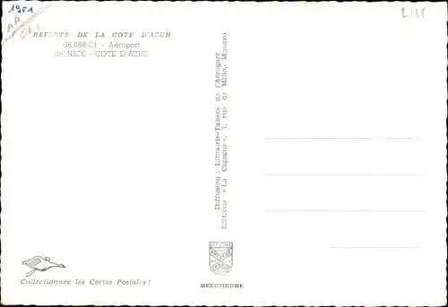 Ak Nice Nizza Alpes Maritimes, Flughafen