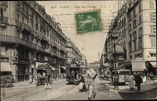 Ak Paris I. Louvre, Rue des Halles