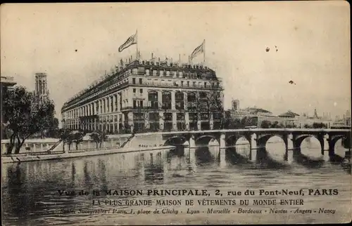 Ak Paris I. Louvre, Maison Principale, 2, rue du Pont Neuf