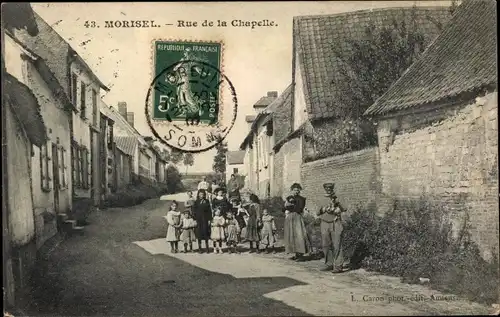 Ak Morisel Montdidier Somme, Rue de la Chapelle