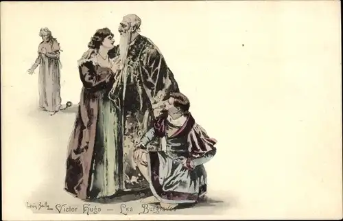 Künstler Ak Bailly, Louis, Victor Hugo, Les Burgraves