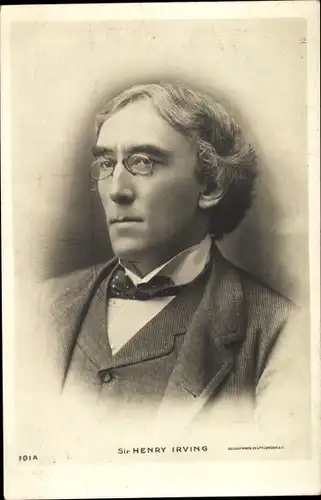 Ak Theaterschauspieler Sir Henry Irving, Portrait