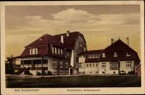Ak Bad Sassendorf in Westfalen, Kinderheilanstalt, Knabenheim, Seitenansicht