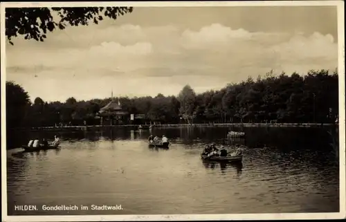 Ak Hilden im Rheinland, Gondelteich im Stadtwald