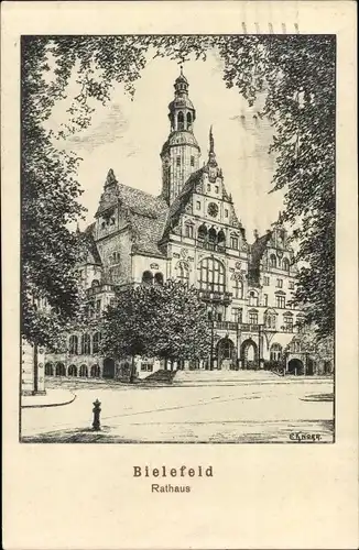 Künstler Ak Knorr, E., Bielefeld in Nordrhein Westfalen, Rathaus