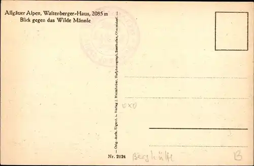 Ak Oberstdorf im Oberallgäu, Waltenberger Haus, Wildes Männle