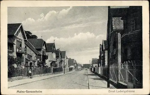 Ak Gonsenheim Mainz in Rheinland Pfalz, Partie in der Ernst Ludwig Straße