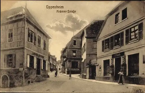 Ak Oppenheim am Oberrhein, Krämerstraße