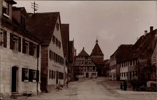 Foto Ak Cadolzburg in Mittelfranken, Marktplatz, Gasthäuser