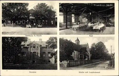 Ak Oldenstadt Uelzen in Niedersachsen, Gasthaus zur Post, Domäne, Kirche, Landratsamt