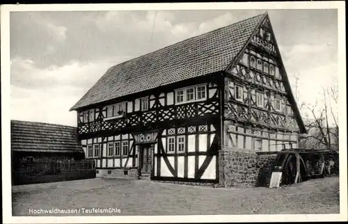 Ak Ilbeshausen Hochwaldhausen Grebenhain im Vogelsbergkreis, Teufelsmühle