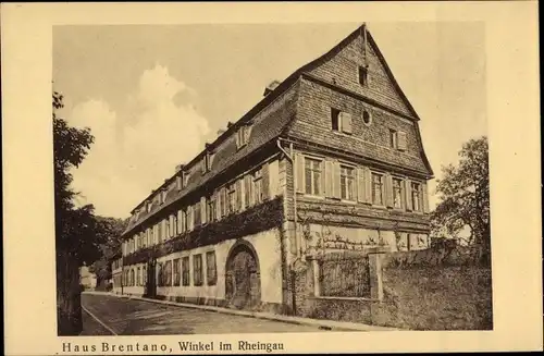 Ak Oestrich Winkel am Rhein Rheingau, Haus Brentano