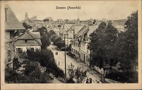 Ak Simmern im Hunsrück, Teilansicht der Stadt