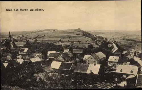 Ak Weiherbach Martin Weierbach Idar Oberstein an der Nahe, Gesamtansicht, Vogelschau