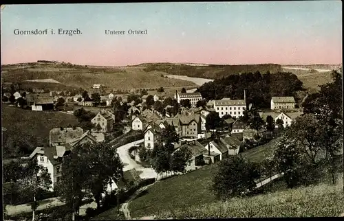 Ak Gornsdorf im Erzgebirge, Unterer Ortsteil