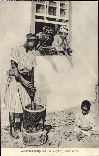 Ak São Vicente Cabo Verde Kap Verde, Mulheres indigenas