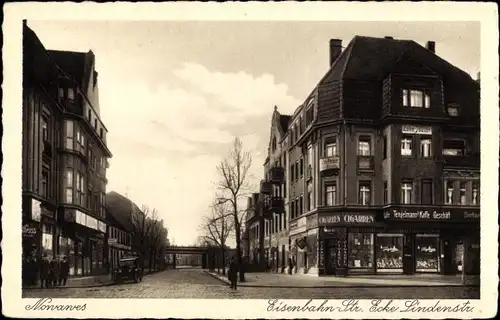 Ak Nowawes Babelsberg Potsdam, Eisenbahnstraße Ecke Lindenstraße, Tengelmann Kaffeegeschäft