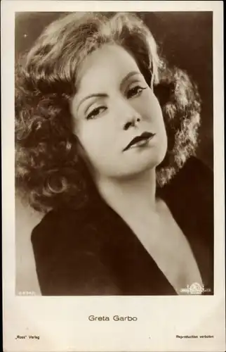 Ak Schauspielerin Greta Garbo