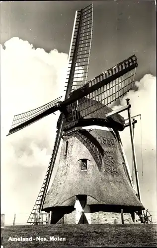 Ak Nes Ameland Friesland Niederlande, Molen, Windmühle