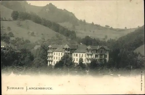 Ak Langenbruck Kanton Basel Land, Kurhaus mit Umgebung