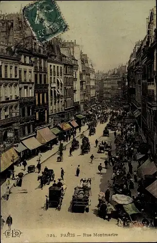 Ak Paris I. Louvre, Rue Montmartre