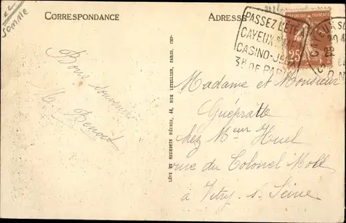 Ak Cayeux sur Mer Somme, Entree de la Plage, Automobil, cabines