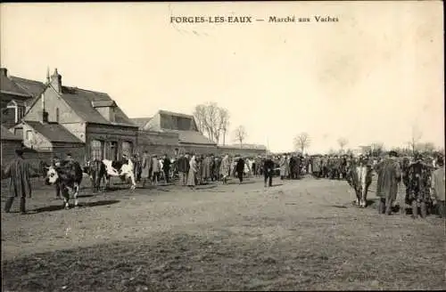 Ak Forges les Eaux Seine Maritime, Marche aux Vaches