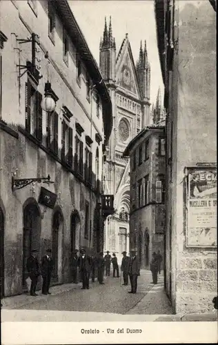 Ak Orvieto Umbria, Via del Duomo