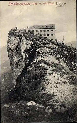 Ak St. Wolfgang im Salzkammergut Oberösterreich, Schafbergspitze mit Hotel