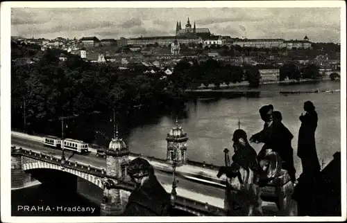 Ak Praha Prag, Hradcany, Hradschin, Stadtansicht