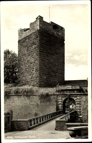 Ak Cheb Eger Reg. Karlsbad, Schwarzer Turm