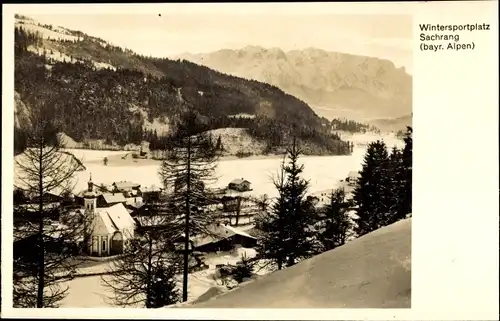 Ak Sachrang Aschau im Chiemgau Oberbayern, Gesamtansicht