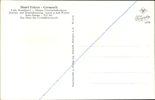 Ak Grenzach Wyhlen in Baden Württemberg, Hotel Eckert