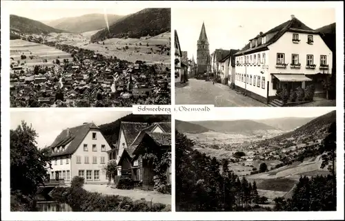 Ak Schneeberg im Odenwald Unterfranken, Gesamtansicht, Gasthof zum Hirsch, Landschaft
