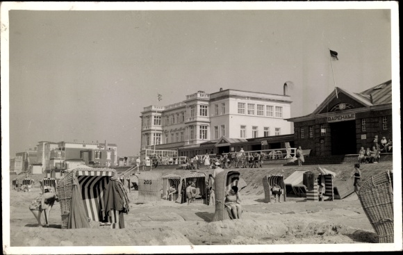 Foto Norderney in Ostfriesland, Badehalle, Strandpartie