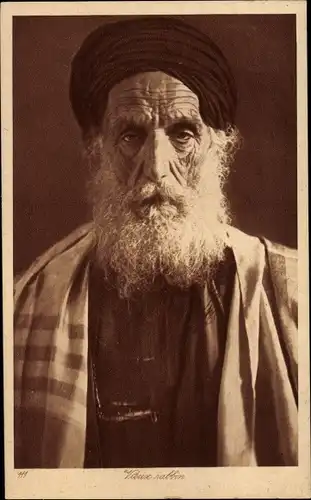 Judaika Ak Vieux Rabbin, Portrait, alter Jude