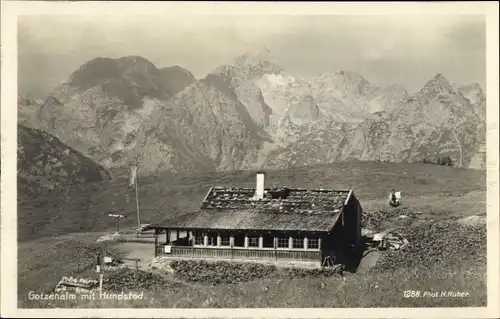 Ak Gotzenalm Königssee mit Hundstod, Resch Walcher