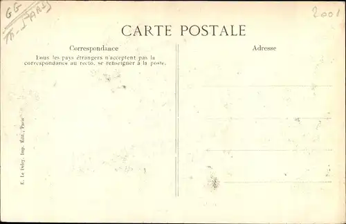 Ak Paris, L'Accident du Pont de l'Archeveche, Un Autobus dans la Seine, 1911, recherche des Victimes