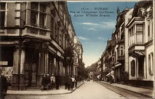 Ak Worms am Rhein, Kaiser Wilhelm Straße