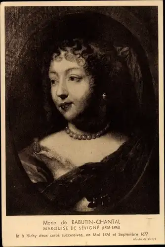 Ak Marie de Rabutin Chantal, Marquise de Sevigne, Portrait