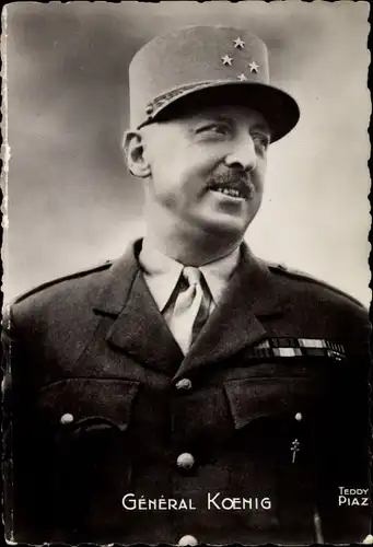 Ak Général Marie Pierre Kœnig, Französischer Militäroffizier