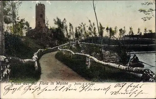 Ak Wanne Herne im Ruhrgebiet, Flora, An der Ruine