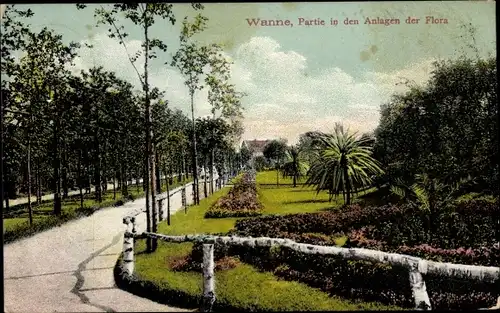 Ak Wanne Herne im Ruhrgebiet, Anlagen der Flora