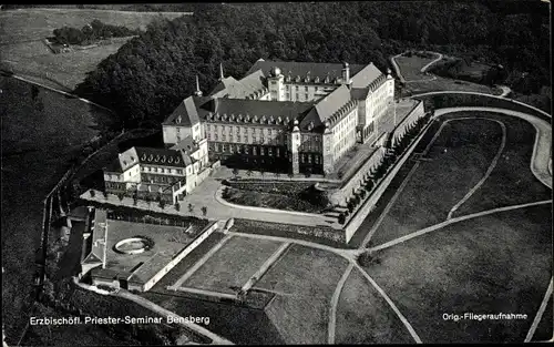 Ak Bensberg Bergisch Gladbach, Erzbischöfl. Priesterseminar, Fliegeraufnahme