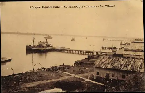 Ak Douala Duala Kamerun, Le Wharf, Hafen